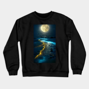 Midnight sky shore glow Crewneck Sweatshirt